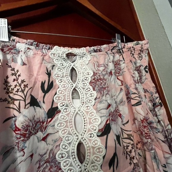 NWT Scrappy Koko 100% cotton romper Lace Off Shoulder Sz Small Women - Picture 4 of 10